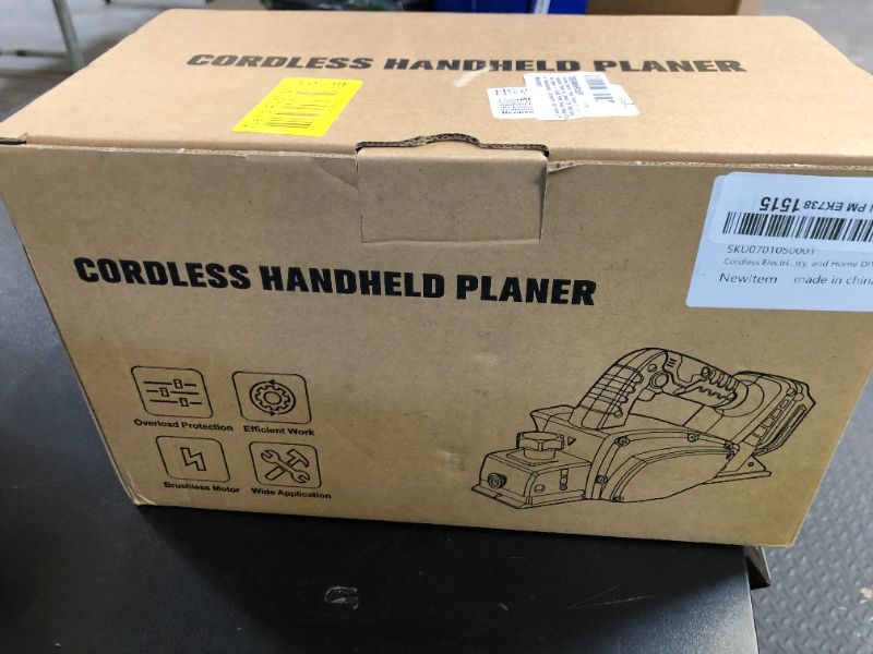 Photo 1 of Cordless Electric Hand Planer: 3-1/4-Inch Handheld Planer for Dewalt 20V Battery (No Battery) - 15000 RPM Power Wood Planer for Woodworking, Carpentry, and Home DIY