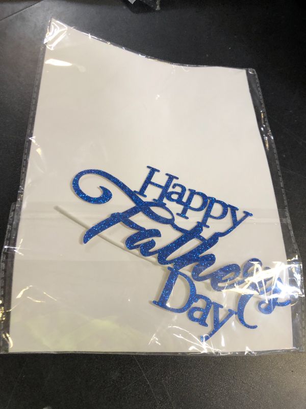 Photo 1 of StarsGarden Happy Father's Day Cake Topper The Man The Myth The Legend Cake Topper ,Dad Birthday ,Father to Be Cake Decor,Happy Farther's Day Party(Blue Dad), SG-N442