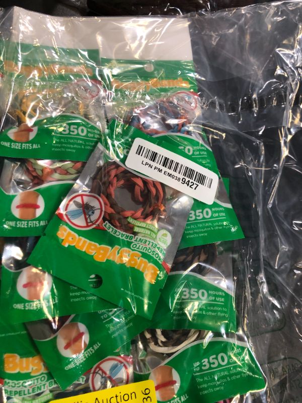 Photo 1 of BuggyBands 12 Pack Mosquito Repellent Bracelets, DEET-Free, Individually Wrapped PU Leather Insect & Bug Repellent Wrist Bands for Kids & Adults