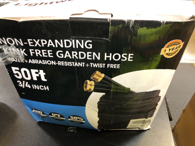 Photo 1 of Haeteir 2025 Upgraded 50FT Non-Expanding Garden Hose, Lightweight, Flexible Ultra-Light Water Hose, Burst-Resistant, Lead-Free, Anti-Kink, High-Pressure