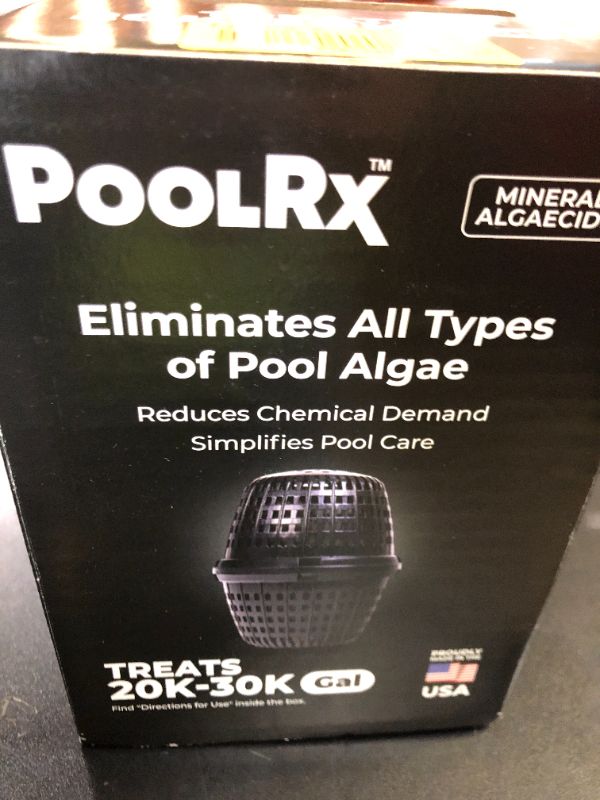 Photo 1 of Pool RX 101066 6 Month Algaecide Treats 20k-30k gallons, Black
