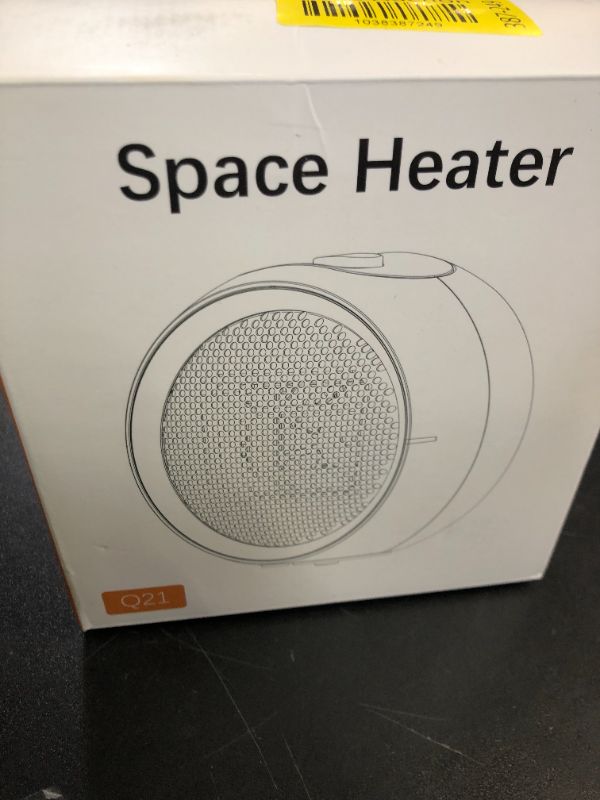 Photo 1 of ASNUG Space Heater, Portable Electric Heaters for Indoor Use, PTC Ceramic Small Heater, 2S Efficient Heating, Tip-Over & Overheat Protection, Quiet Mini Desk Heater for Bathroom Home Office Bedroom