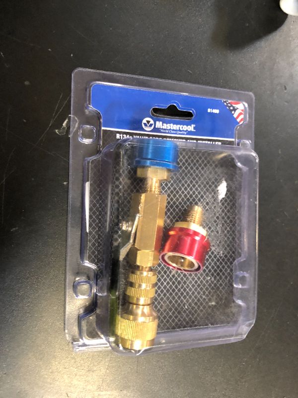 Photo 1 of Mastercool 81490 R134a Valve Core Remover & Installer – Service Valve Cores Under Pressure – Compact Tool for Automotive A/C Systems with Internal Shutoff
