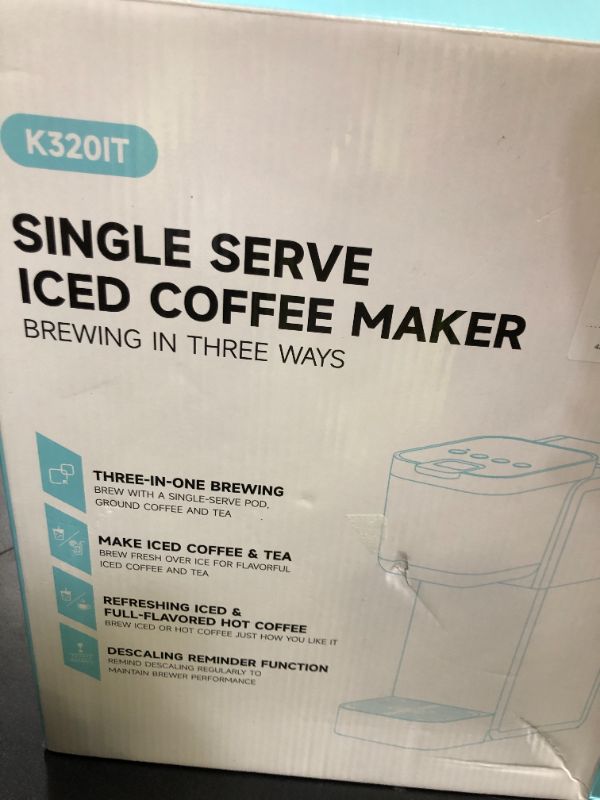 Photo 1 of Tastyle Single Serve Coffee Maker for K Cup, Ground and Tea Leaves, Hot and Iced Coffee Machines with Bold Setting, 6 to 16 Oz Brew Sizes, Compact for Small Spaces, Black (2.0 Version)
