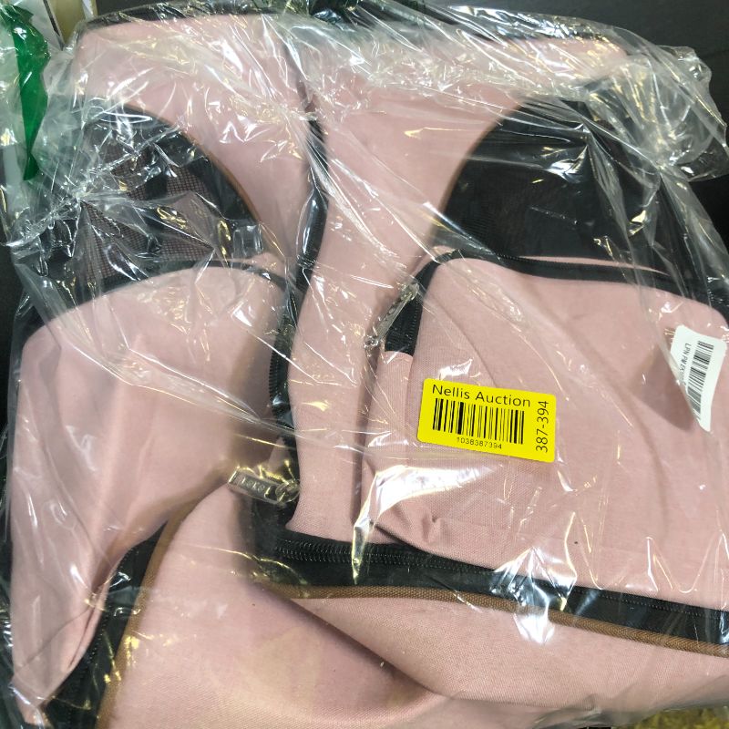 Photo 1 of Lekereise Pet Carrier Backpack Expandable Cat Backpack Carrier for Small Dogs Large Cats Puppies, Dog Backpack Carrier for Hiking Travel Outdoor Hold Pets Up to 20 25 Lbs, Pink