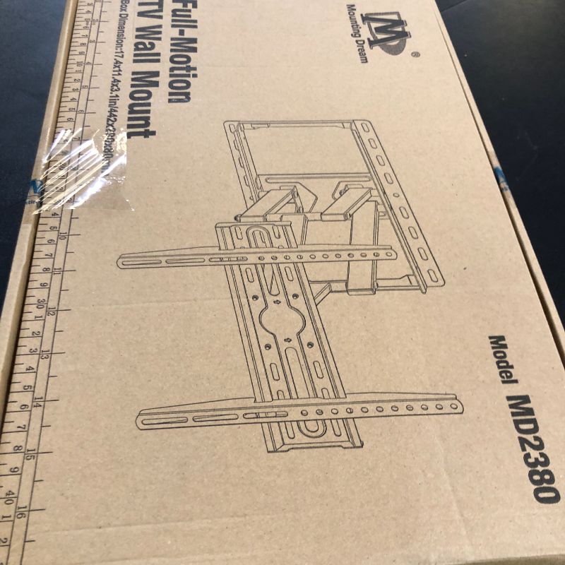 Photo 1 of Mounting Dream TV Wall Mount for 32-65 Inch Television,Mount with Swivel and Tilt, Full Motion Bracket with Articulating Dual Arms, Fits 16inch Studs, Max VESA 400X400 mm, 99lbs, MD2380