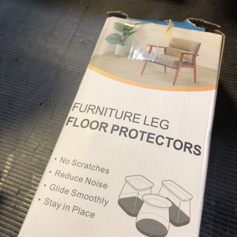 Photo 1 of 32 Pcs Silicone Chair Leg Floor Protectors for Hardwood Floors, Brown Felt Bottom Chair Leg Covers, Free Moving Table Leg Covers, Stool Leg Protectors Caps?Large fit : 1.3'' - 2''?