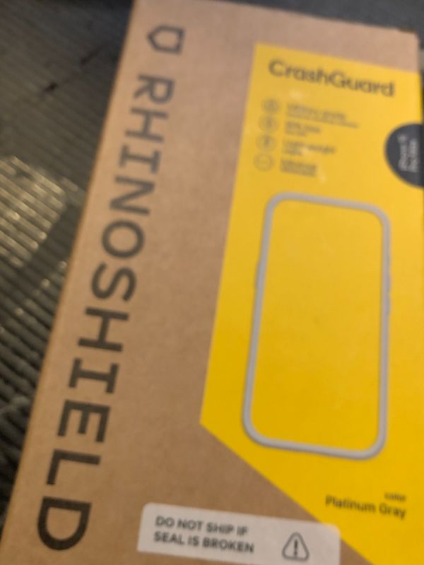 Photo 1 of RhinoShield Bumper Case Compatible with [iPhone 16 Pro Max] | CrashGuard - Shock Absorbent Slim Design Protective Cover 3.5M / 11ft Drop Protection - Platinum Gray