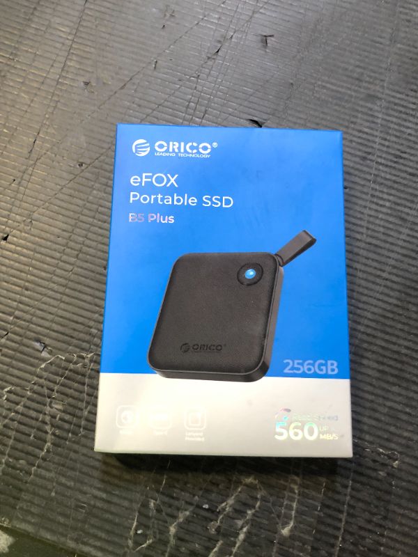 Photo 1 of ORICO Portable SSD 256 GB with 2 in 1 USB C Cable, External Solid State Drives, Up to 460MB/s, Status Indicator, Reliable Storage for USB-C Smartphone, Tablet, PC - B5PLUS
