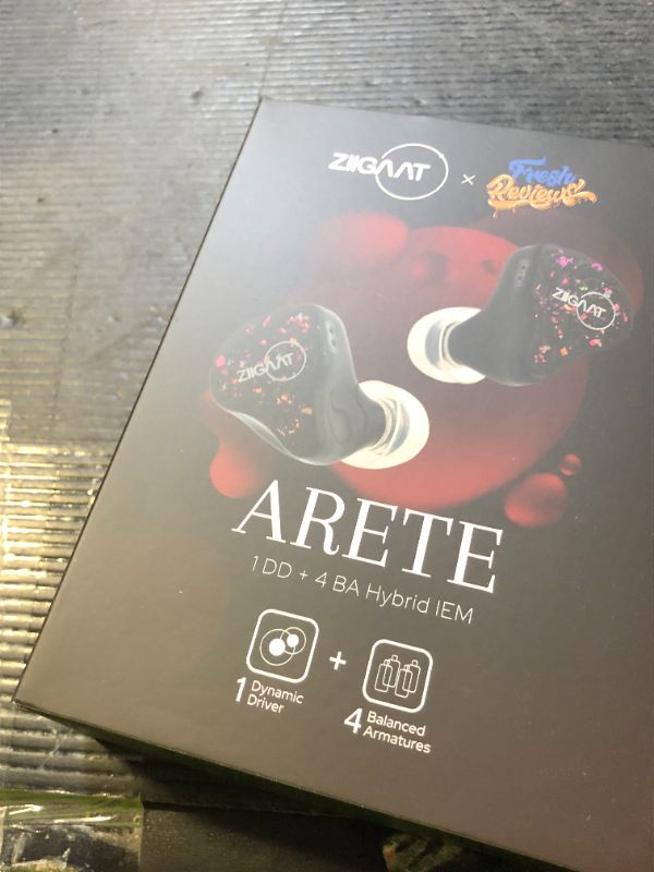 Photo 1 of Linsoul ZiiGaat x Fresh Reviews Arete in Ear Monitor, 1DD+4BA Hybrid Earphone IEM, Wired Gaming Earbuds, Studio Monitor Tunning, with Detachable IEM Cable for Musician Audiophile(Black)