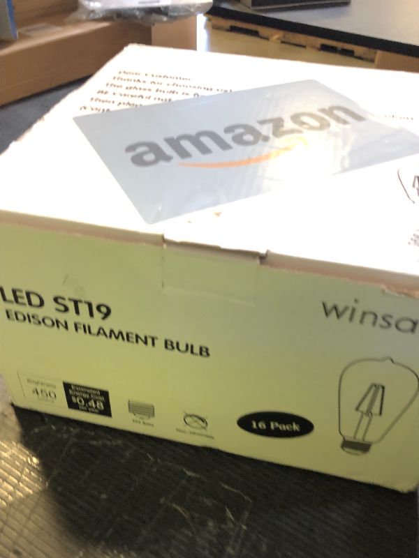 Photo 1 of winsaLED 16 Pack LED Edison Bulbs 40W Equivalent, Dimmable 2700K Soft Warm White ST19/ST58 Light Bulb, 4 Watt Vintage LED Filament Bulb, High CRI 90+, 450LM, E26 Base