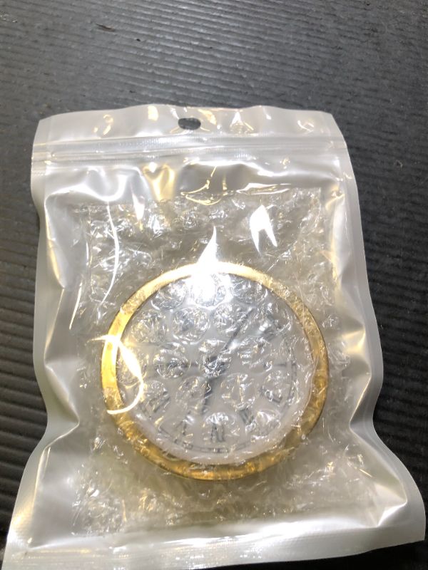 Photo 1 of HILLHOME Mini Clock Insert 2.4 Inch (61 mm) Round Quartz Clock Fit-up Movement Miniature Clock White Dial Gold Tone Bezel Roman Numerals (Gold)