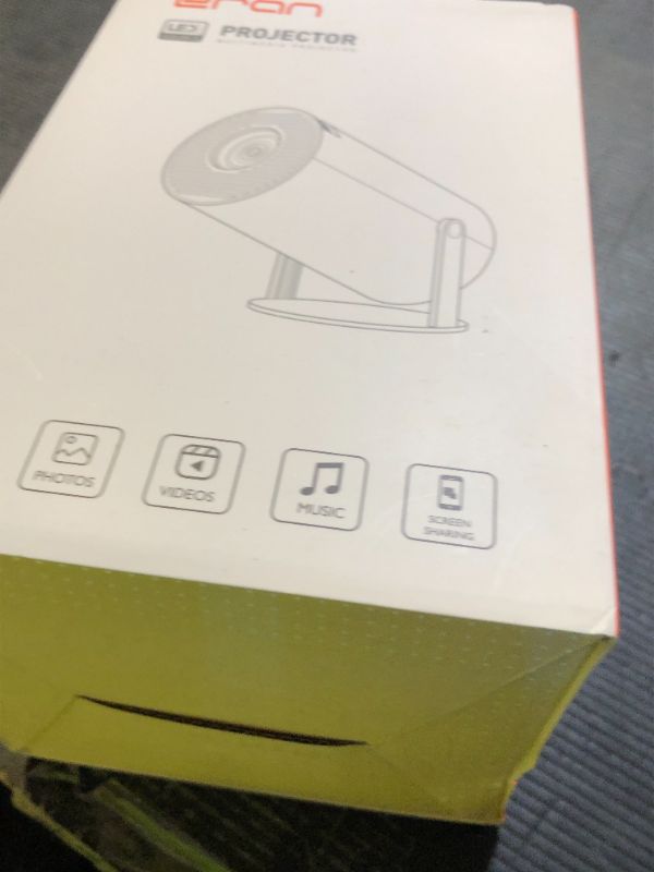 Photo 1 of Mini Projector, HY300 PRO Portable Projector, Support 4K 1080P with Dual-Band WIFI6 5G Wireless 5.2 Bluetooth Android 11, 180° Rotatable, Auto Keystone Correction, 35"-130" Screen Video Projector