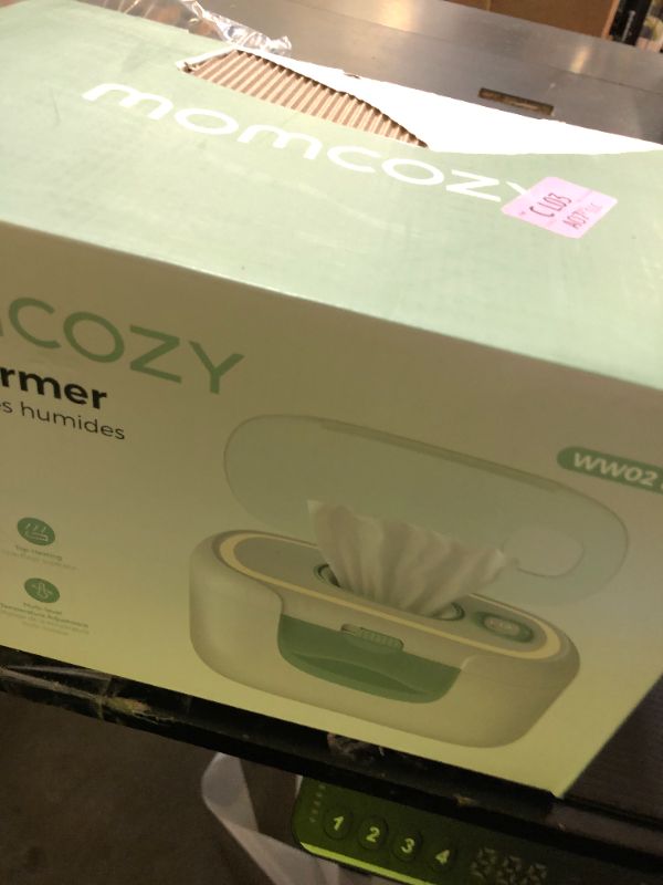 Photo 1 of Momcozy New Baby Wipe Warmer, 100pcs Larger Capacity Wipe Dispenser, 10-Min Fast Heating with 4 Temperature Modes, Innovative Spring Design, Silicone & Top Seals,Quick Even Heating, 3-Level Nightlight