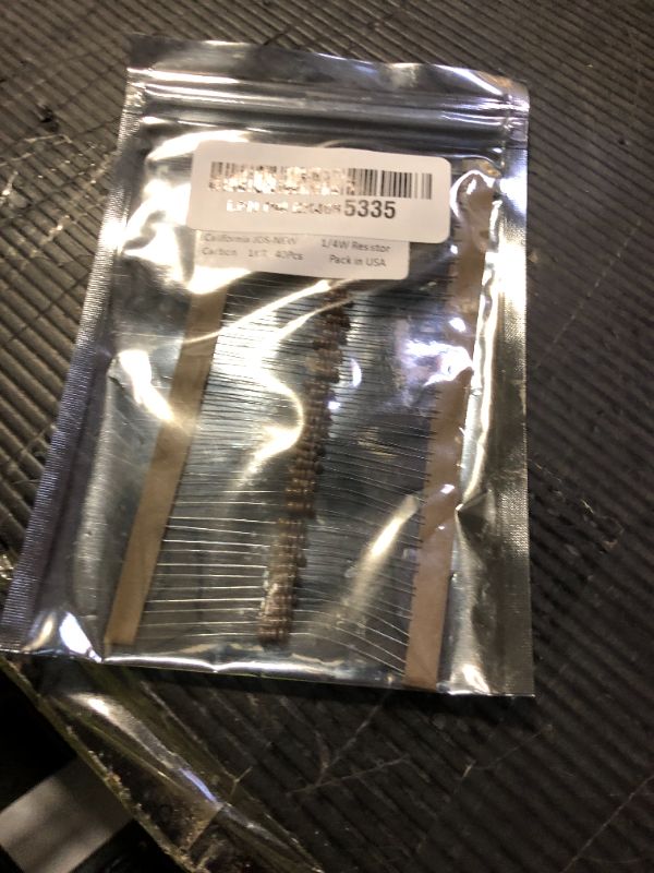 Photo 1 of California JOS 1K Ohm Carbon Film Single Fixed Resistor 1/4 W (0.25 Watts) 5% Tolerance, (1K R, 1K ohm, 1K ?) Resistor (40 Pack)