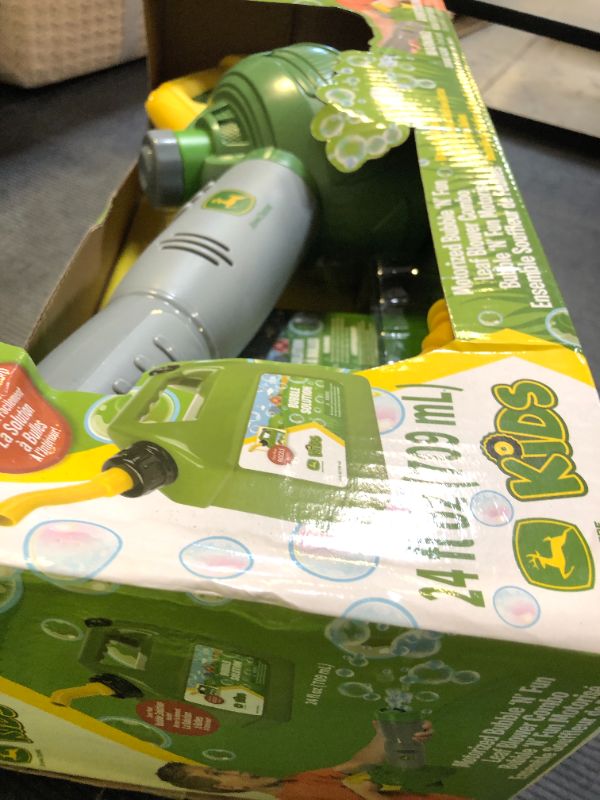Photo 1 of John Deere Bubble Leaf Blower Toy for Kids Includes 24oz Bubble Refill Gas Can, Outdoor Bubble Machine for Kids, Easy to Use, Outdoor Play, Great Gift Toddler 3+