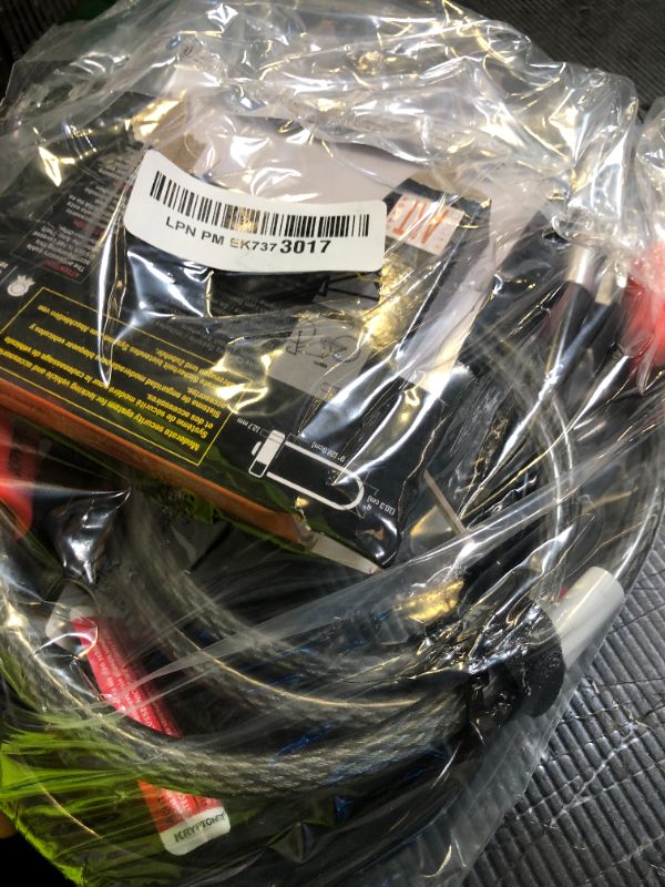 Photo 1 of Kryptonite Kryptolok Standard Bike U-Lock with Cable, Heavy Duty Anti-Theft Bicycle U Lock, 12.7mm Shackle and 10mm x 4ft Length Security Cable with Mounting Bracket and Keys