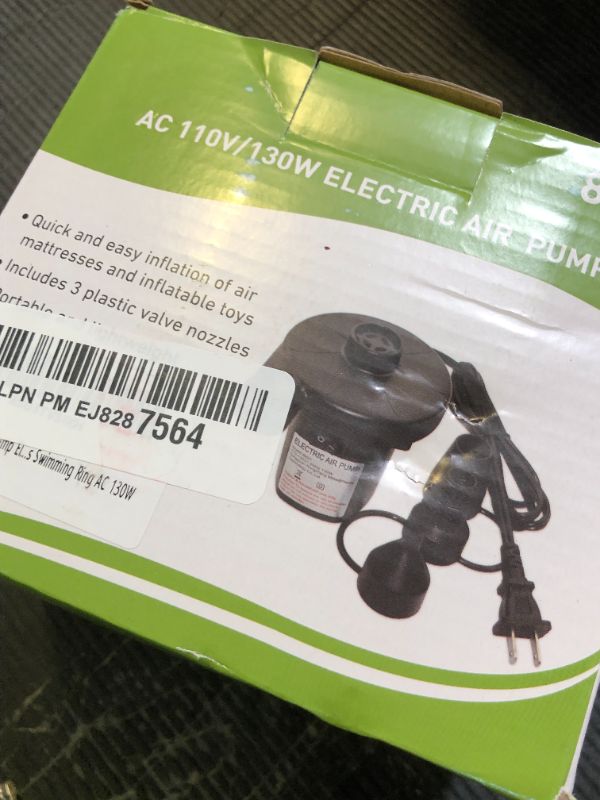 Photo 1 of KAR4KLEANER Electric Air Pump for Inflatables Air Mattress Pump Electric Pump with 3 Nozzles Inflator Deflator Air Pump for Air Mattress Beds Pool Floats Swimming Ring AC 130W