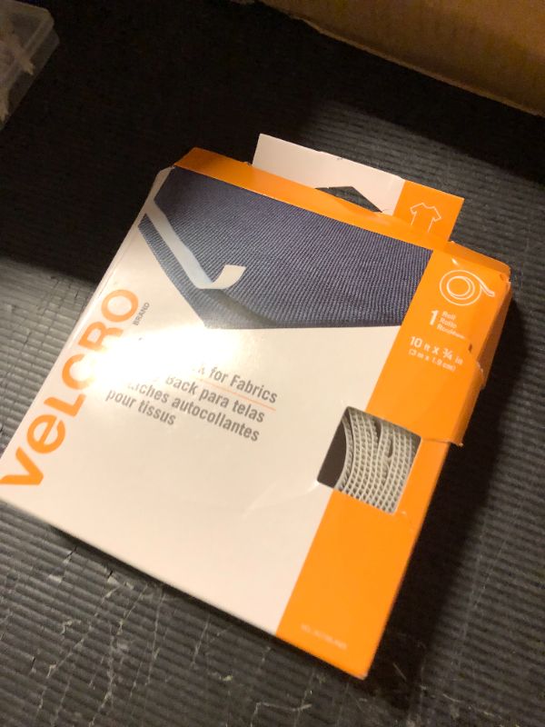 Photo 1 of VELCRO Brand Sticky Back for Fabrics, 10 Ft Bulk Roll No Sew Tape with Adhesive, Cut Strips to Length Permanent Bond to Clothing for Hemming Replace Zippers and Snaps, White