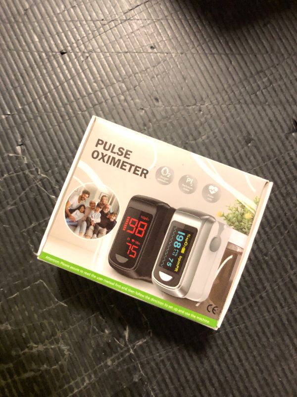 Photo 1 of Fingertip Pulse Oximeter Blood Oxygen Monitor Pulse Ox, Heart Rate and Fast Spo2 Reading Oxygen Meter with OLED Screen Included Batteries and Lanyard