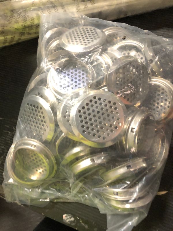 Photo 1 of 50Pcs Air Vents 53mm Circular Soffit Vent Stainless Steel Round Vent Mesh Hole Louver for Kitchen Bathroom Cabinet Wardrobe