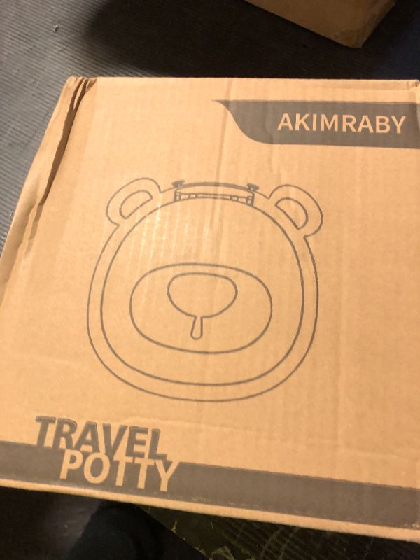Photo 1 of AKIMRABY Travel Potty Seat for Toddler?Foldable Car Potty for Toddler, Portable Toilet Seat for Kids with Potty Liners, Absorbent Pads, Portable Potty Seat for Toddler Travel, Camping And Outdoor Use