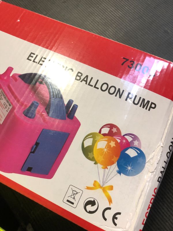 Photo 1 of Balloon Pump 600W 110V Electric Balloon Pump Portable Electric Inflator Balloon Air Pump-2 Tying Tools Balloon Blower for Party Decoration