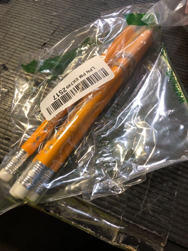 Photo 1 of BAZIC Pencil Wood Pre-Sharpened #2 HB Jumbo Pencils, Latex Free Eraser, Premium Wood Pre Sharpened Yellow Pencils for School Office (4/Pack), 1-Pack