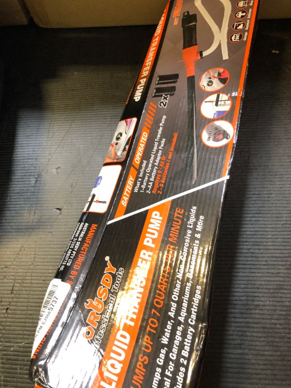 Photo 1 of HORUSDY Battery Portable Battery Operated Gas & Water Pump, Powered Fuel Transfer Pump, 2.2GPM Gasoline & Liquid Siphon Pump, Automatic Gas Pump for Gas Can & Tank, Handheld Liquid Transfer Pump