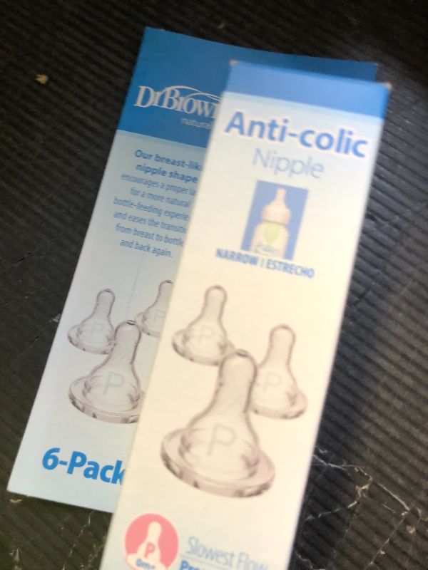 Photo 1 of Dr. Brown’s Natural Flow Preemie Flow Narrow Baby Bottle Silicone Nipple, Slowest Flow, 0m+, 100% Silicone Bottle Nipple, 6 Count(Pack of 1)