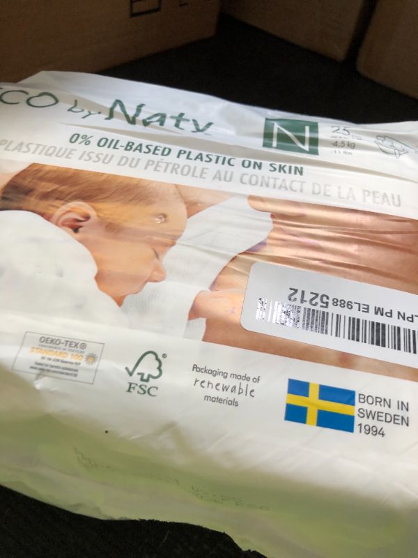 Photo 1 of Eco by Naty Eco-Friendly Baby Diapers Newborn - 100% Plant-Based Materials on Skin, Extra Soft, for Sensitive Skin & Super Absorbent (Size N, 100 Count)