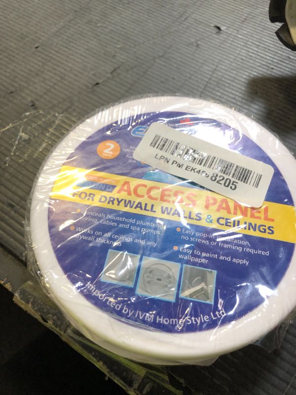 Photo 1 of EASY-EXS Access Panel Round 5" Spring-Clip (Max Service Opening 4") Plastic White (Pack of 2) (Round 5")