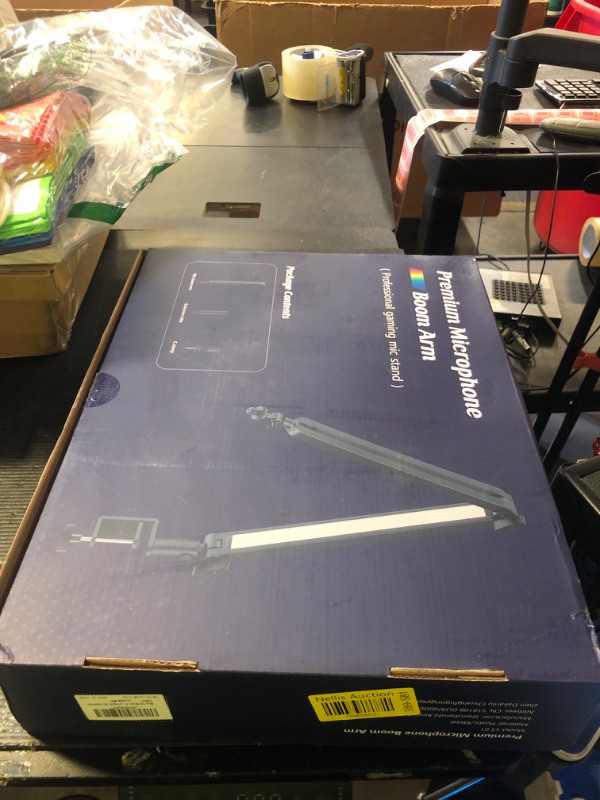 Photo 1 of Blue Yeti Boom Arm with Extension Tube - Adjustable Height Microphone Stand Compatible with Blue Yeti, HyperX QuadCast, Shure MV7, Rode, and Most Gaming Mics By SUNMON