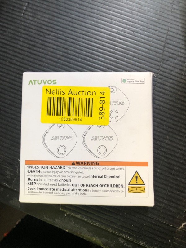 Photo 1 of ATUVOS Air Tags-2 Pack, Bluetooth Luggage Tracker Works with Apple Find My APP (iOS Only, Not for Android), Keys Finder and Item Locator for Luggage, Backpack, Suitcases, Replaceable Battery (White)