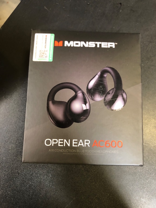 Photo 1 of Monster Open Ear AC600 Headphones, Bluetooth 5.4 Wireless Earbuds with HiFi Stereo, Clip-On Earbuds with ENC Clear Call, 21H Playtime, Touch Control, IPX6 Waterproof Wireless Headphones for Exercise