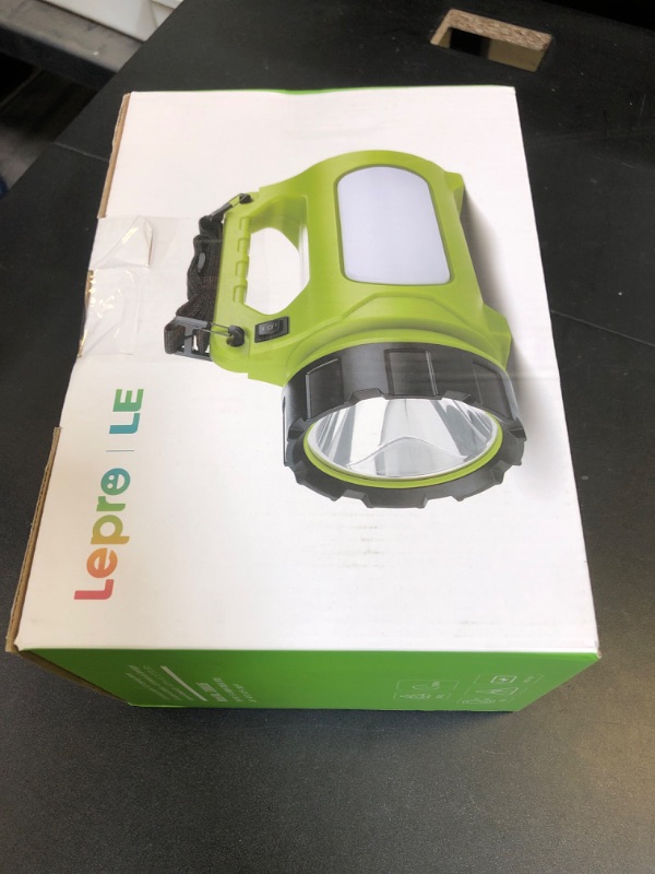 Photo 1 of LE Rechargeable LED Lantern, Camping Essentials, 1000LM, 5 Light Modes, Power Bank, IPX4 Waterproof, Lantern Flashlight for Hurricane Emergency, Hiking, Home and More, USB Cable Included
