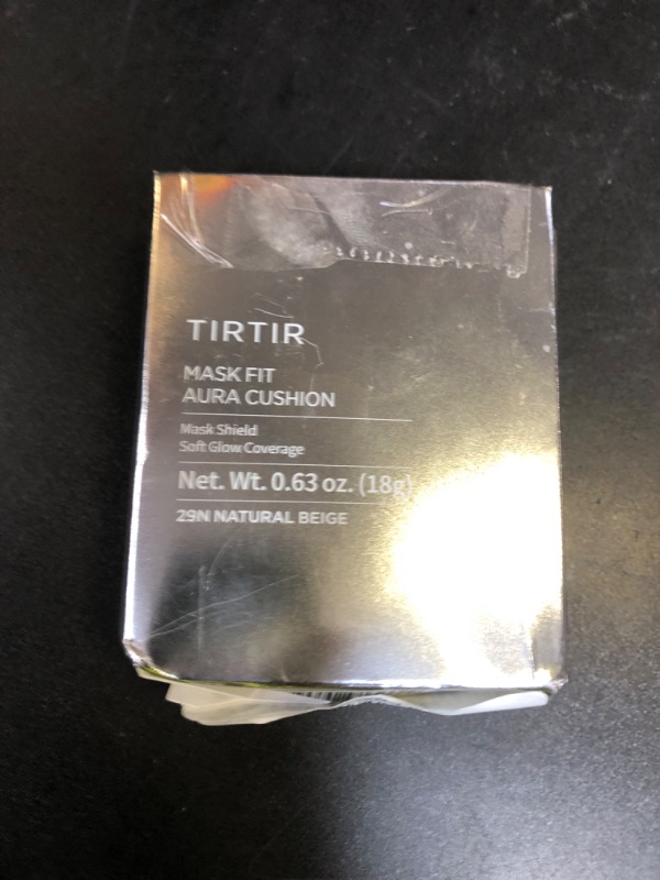 Photo 1 of TIRTIR Mask Fit Aura Silver Cushion Foundation | Semi-glow Finish, Natural Coverage, Moisturizing, Lightweight, Korean cushion foundation (#29N Natural Beige, Full Size, 0.63 Fl Oz)