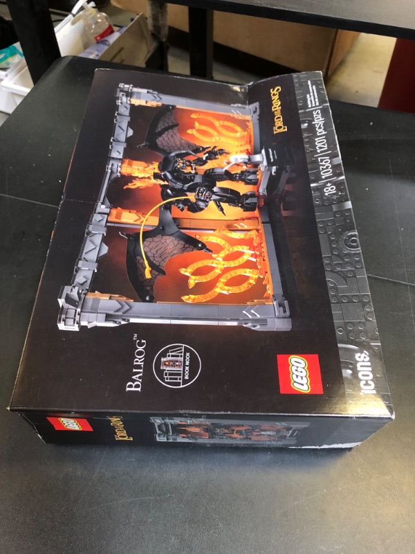 Photo 1 of LEGO Icons The Lord of The Rings: Balrog Book Nook Kit - DIY Craft Building Set for Adults, 18+ - Collectible Gandalf Minifigure - Gift Idea for Birthdays - Home or Room Decor - 10367