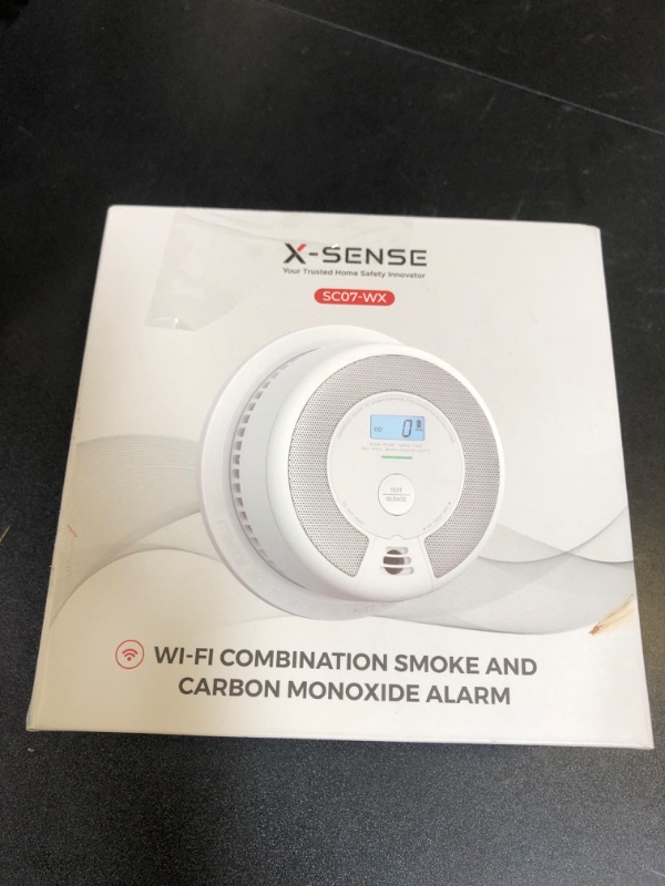 Photo 1 of X-Sense Smart Smoke Detector Carbon Monoxide Detector Combo with Replaceable Battery, Wi-Fi Smoke and Carbon Monoxide Detector with Real-Time App Notifications, SC07-WX, 1-Pack
