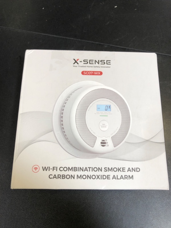 Photo 1 of X-Sense Smart Smoke Detector Carbon Monoxide Detector Combo with Replaceable Battery, Wi-Fi Smoke and Carbon Monoxide Detector with Real-Time App Notifications, SC07-WX, 1-Pack