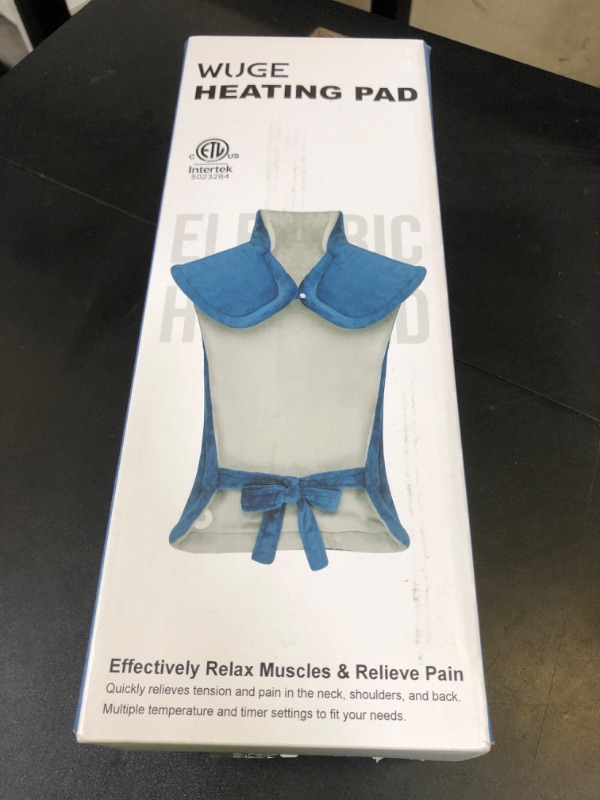 Photo 1 of Heating Pad for Neck Shoulder and Back, Fathers Day Dad Gifts, Deeper Pain Relief and Fast Heating Weighted Heat Wrap, Birthday Gifts for Mom Men Dad Wife, ETL Certified, Blue