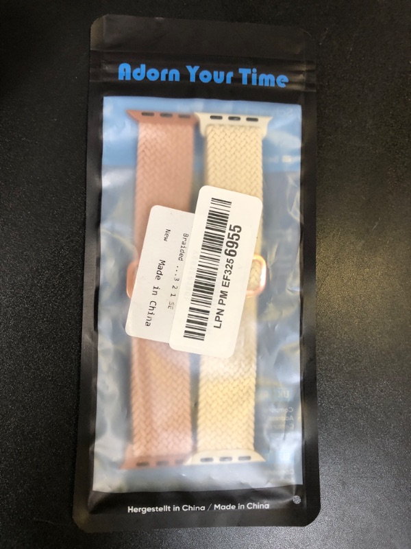 Photo 1 of Braided Solo Loop Compatible with Apple Watch Band 38mm 40mm 41mm Women Men, Adjustable Stretchy Bands Elastic Sport Wristbands for iWatch Series 10 9 8 7 6 5 4 3 2 1 SE