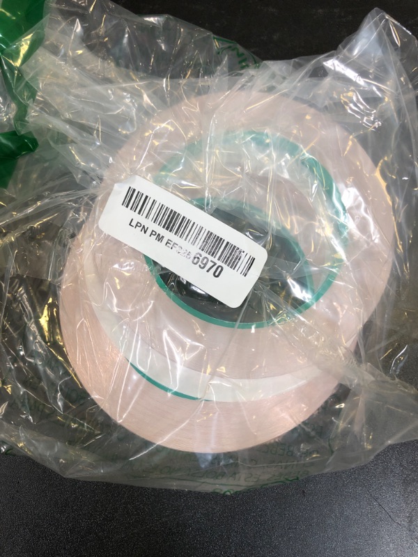 Photo 1 of Meideal Copper Foil Tape [2 Rolls] (1/4inch X 33yd Each) with Dual Conductive Adhesive Copper Tape for Guitar, Electrical Repairs, Arts & Crafts, Stained Glass, Paper Circuits, Soldering, Grounding