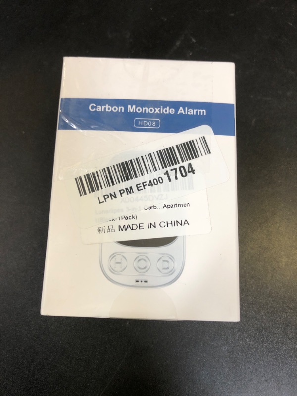 Photo 1 of Lunarlipes Carbon Monoxide Detector Plug in Wall, 3-in-1 CO Level Monitor Alarm with Temp/Humidity Sensor, Portable Carbon Monoxide Detectors Easy to Read & Install, for Home/Hotel/RV (Black-1Pack)