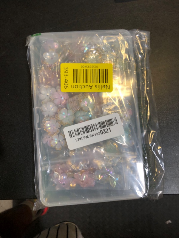 Photo 1 of arricraft About 200 Pcs Acrylic Flower Bead Caps, 5 Styles Spring Floral Bead Caps Metal Lined Cherry Blossom Spacer Beads for DIY Earrings Bracelet Necklace Spring Summer Jewelry Making