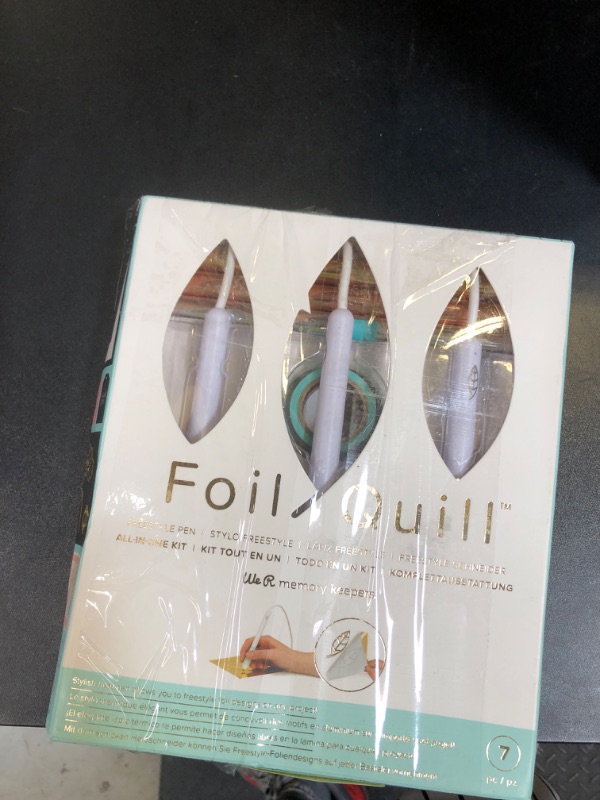 Photo 1 of We R Memory Keepers Foil Quill Tool Freestyle Starter Kit, Includes Fine, Standard, and Bold Tip Pens, Foil Rolls in Gold, Silver, Copper, and Placement Tape DIY Scrapbooks, Journals, Planners, Cards