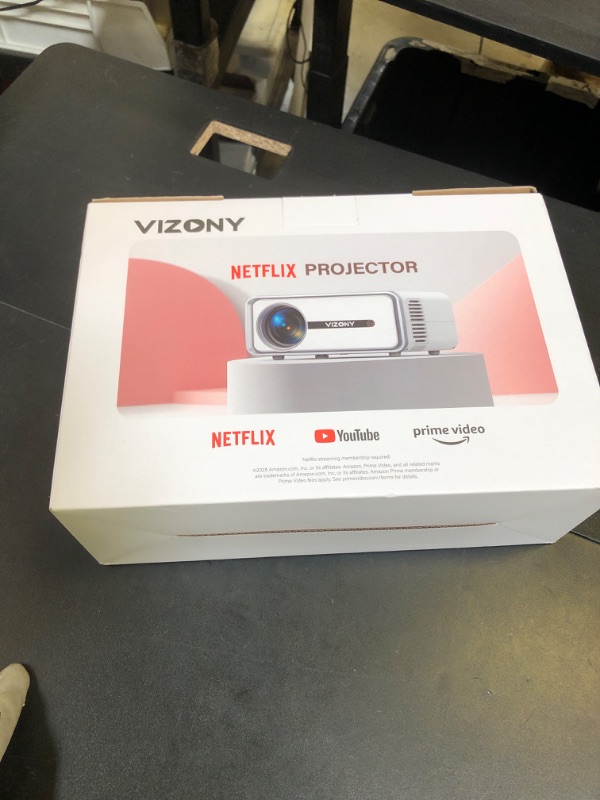 Photo 1 of [Netflix Officially/Dolby Audio] Smart Projector with WiFi and Bluetooth, VIZONY Native 1080P Projector with Apps Built in Netflix, Youtube, Hulu, Disney+, Portable Mini Projector for Indoor/Outdoor