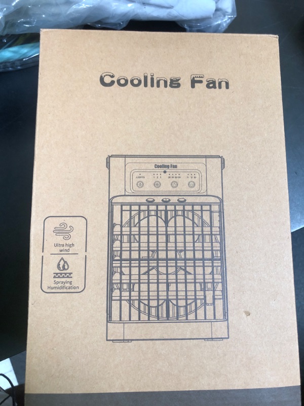 Photo 1 of Portable Air Conditioners for Bedroom, Dual Motor Evaporative Air Cooler with 3 Speeds & 3 Mist, 7 Color Night Light Cooling Fan with 2-8H Timer, 1100ML Personal AC Unit for Office Room