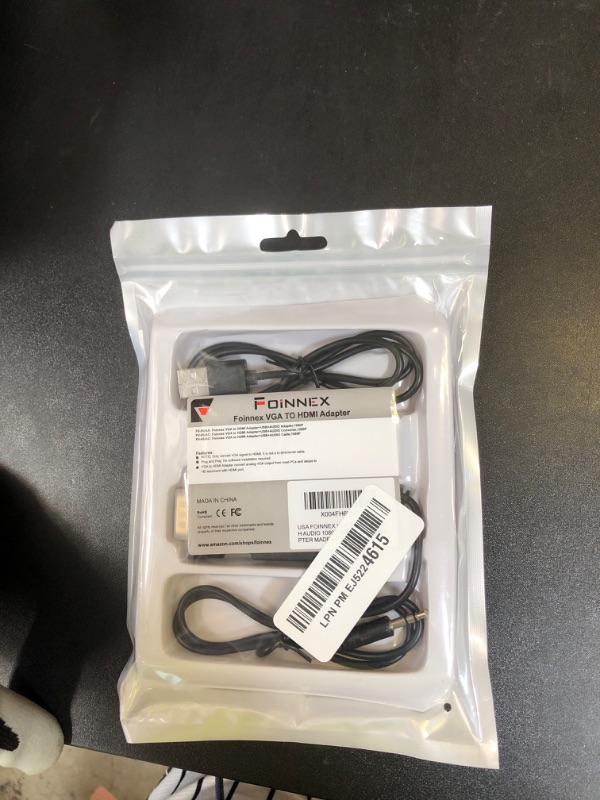 Photo 1 of FOINNEX VGA to HDMI Adapter Converter with Audio,(PC VGA Source Output to TV/Monitor with HDMI Connector), Active Male VGA in Female HDMI 1080p Video Dongle adaptador for Computer,Laptop,Projector