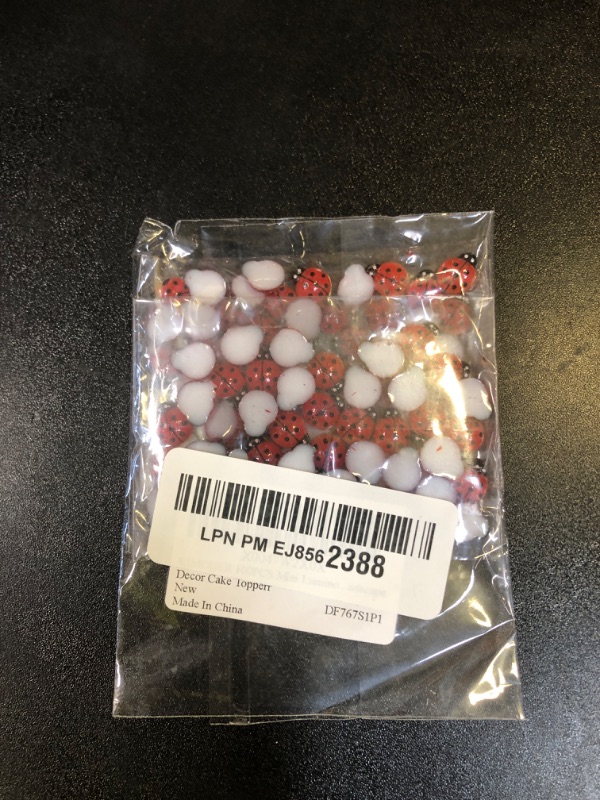 Photo 1 of KIMOBER 100PCS Mini Luminous Ladybug Miniature Figurines,Glow in Dark Resin Animals Ladybug Figures for Fairy Garden Micro Landscape Decor Cake Topperr